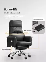 Chaise de bureau de direction de luxe léger Chaise de superviseur pour le soutien de la taille Chaise d'ordinateur ergonomique et réglable