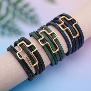 Multi-layer <b>Leather</b> <b>Bracelet</b> Verified Manufacturer Wholesalers Mirror Polished Finish Holiday Gift for Women Lustrous Metal - Product Image 3