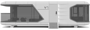 Cabine moderne en aluminium imperméable de luxe série TS-Cabin-V pour utilisation en salle de bain - Abri haut de gamme pour le camping en environnements extrêmes - Product Image 3