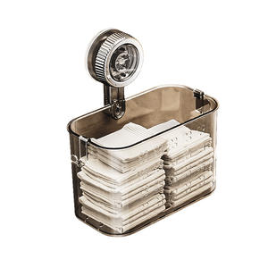 Étagère murale rectangulaire à ventouse puissante pour salle de bain, sans perçage, durable, multi-usages, rangement sous évier - Product Image 5