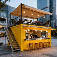 Conteneur de restauration rapide en promotion, conteneur préfabriqué pour café, kiosque, bar à domicile, bureau, restaurant mobile modulaire