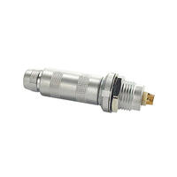 Isolateurs métalliques demi-lune série S, connecteur électrique industriel à 4 broches mâle à souder avec prise femelle pour circuit imprimé
