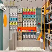 Étagère d'exposition d'accessoires pour téléphones mobiles, armoire en bois personnalisée pour magasin de téléphonie mobile
