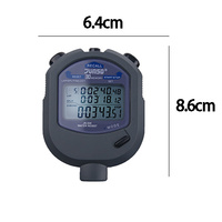 Metronom 0.01s presisi tiga baris 30 memori Stopwatch genggam profesional Digital olahraga luar ruangan Stopawtch