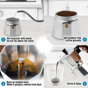 אביזרי קפה מכונת אספרסו קלאסית 1 2 <span class=keywords><strong>3</strong></span> 6 9 12 14 כוסות מכונת מוקה אלומיניום מוקפוט קפה מוקה פוט - Product Image 4