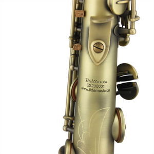 Popolare di Grado Antico Bronzo Verde Dritto Sax Soprano Sassofono - Product Image 5