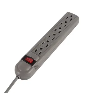 US 6 Outlet Power Strip Socket NEMA Power Socket con interruptor Multi Plug Uso general