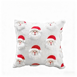Fundas de Almohada Navideñas al por Mayor, 4 Piezas, <span class=keywords><strong>Textura</strong></span> de Lino de Poliéster, Diseño de Muñeco de Nieve, Cuadros Buffalo, Fundas Decorativas Cuadradas para Cojines - Product Image 3