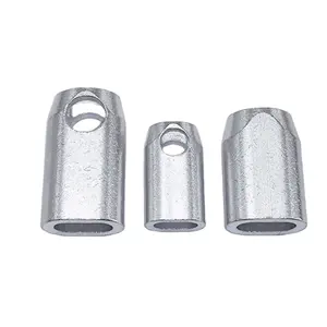 EN 13411-3 High Quality Inspection Hole Safety Form C Aluminium Ferrules For Wire Rope Swaging