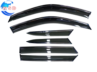 6 pièces PC avec pare-soleil de fenêtre de voiture en chrome inoxydable pare-pluie pour BYD DESTROYER 05 2024 accessoires extérieurs visière de porte