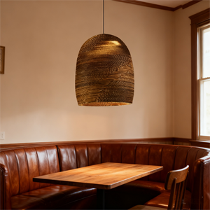Suspension en <span class=keywords><strong>papier</strong></span> nid d'abeille vintage Style <span class=keywords><strong>japonais</strong></span> en carton marron suspension à l'ancienne suspension d'éclairage décoratif - Product Image 4