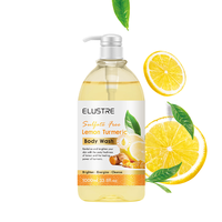 Gel Douche Éclaircissant et Nettoyant en Profondeur au Citron et Curcuma, Anti-Acné, Parfumé, Marque Privée OEM