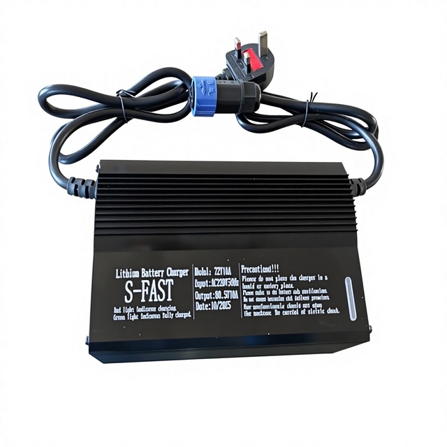 72V 10A Lithium Battery Charger OTP for E-Bike Electric Scooter Featuring Intelligent Fast Charging Aluminum Construction