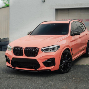 AMP-Z Front Bumper Lip <b>Splitter</b> For BMW X3M X4M F97 F98 2019-2021 ABS Carbon Look Exterior Modification - Product Image 2