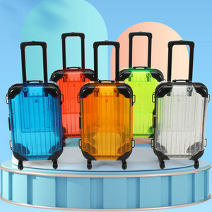 Mini Maleta de Moda <span class=keywords><strong>Transparente</strong></span>, Estuche de Viaje Rectangular de Plástico para Almacenamiento, Estuche de <span class=keywords><strong>Maquillaje</strong></span> para Cosméticos - Product Image 1