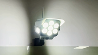 Lampes murales solaires d'extérieur à LED pour jardin Capteur de cote IP65 Lampes murales avec caméra de simulation et surveillance par télécommande