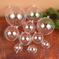 Boule de Noël transparente DIY de haute qualité, en plastique, remplissable, ornement suspendu pour arbre de Noël, décoration pour la maison, mariage, fête