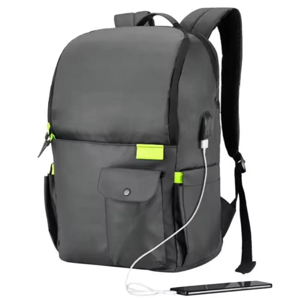 USB 충전 포트가있는 여행 비즈니스 사무실 노트북 가방 15 인치 대학 배낭