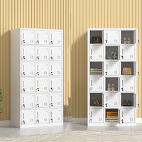 Casier métallique à 6 portes pour vêtements, armoire de rangement en acier pour employés