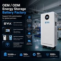 Système de stockage d'énergie solaire hybride mural 16,07 kWh en stock UE, batterie LiFePO4 51,2 V avec communication CAN