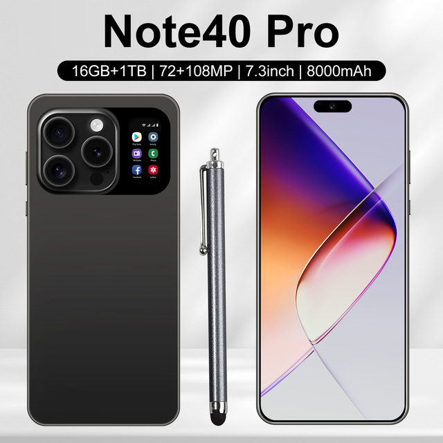 Note 40Pro 5G Mobile Phone HD Screen Deca Core Octa CPU 16GB 512GB/1TB Android Full Network Unlock Universal