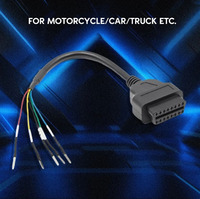 16pin Jumper Tester conector OBD OBD2 hembra K Line Can Line Cable de diagnóstico Universal K + CAN OBD2 Cable para coche camión