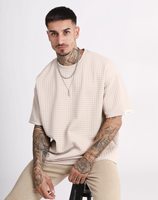 T-shirt décontracté à manches courtes et col rond pour homme, design Empire, blanc, mode automne, coupe oversize, respirant, imprimé uni, 100 % coton, 320 g