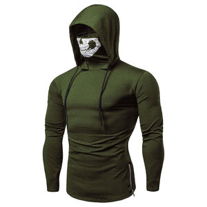 Custom Wholesale Spring <b>Men's</b> Call of Duty Face Mask <b>Hoodie</b> Thin Breathable Slim Fit Gym Fitness Jogging Long Sleeve Sportswear - Product Image 6