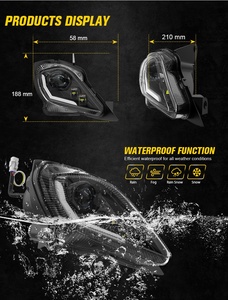 Phare LED homologué DOT E-Mark MS-YMHD0622YFZ pour YFZ450, pour Yamaha <span class=keywords><strong>Raptor</strong></span>, pour Yamaha ATV Wolverine, accessoires d'éclairage pour VTT - Product Image 4