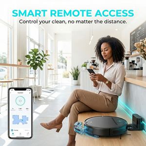 Robot aspirador y fregador de 3000Pa con estación base, recarga automática, control por aplicación, robot de limpieza inteligente para el hogar - Product Image 5