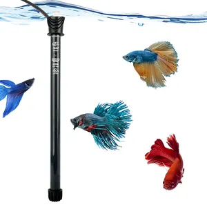 Aquecedor de tak para peixe, termostato ajustável com botão para água salgada marinha e água doce submersível, aquecedor de aquário