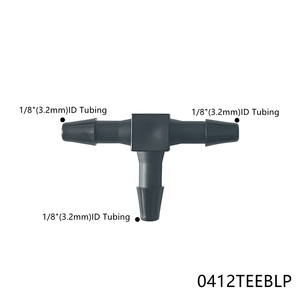 ข้อต่อท่อพลาสติกแบบ T 3 ทาง ขนาด 5/32 นิ้ว สำหรับควบคุมการไหลของท่อ ID พร้อมข้อต่อพลาสติก PP - Product Image 3