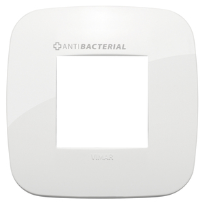 Placa de Interruptor de Pared Antibacteriana Vimar Blanca de 9.5 cm Cuadrados - Product Image 1