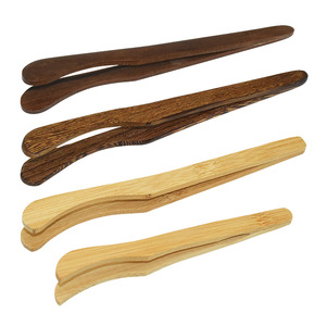 Wholesale bamboo tea set handmade tea tongs, curved-head chicken wing wood, ebony wood teacups, tea tongs, Kung Fu tea set tea - Product Image 4