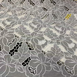 Của Người Phụ Nữ Vàng Laser Cắt Hoa Thêu Váy Áo Sơ Mi Cotton Polyester Pha Trộn Sọc Ren Vải Cho Người Phụ Nữ Ăn Mặc Quần - Product Image 6