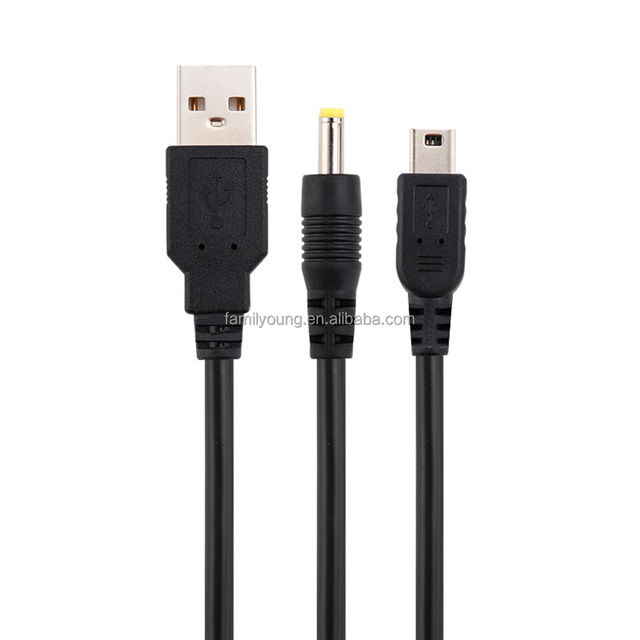 2 in 1 USB Charging Cable for PSP 1000 2000 3000 Console Portable Sync Data & Power USB Cable 1.2m 3.9ft