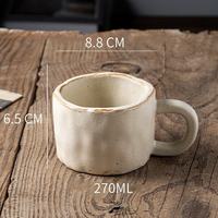 Mug Kopi Keramik Portabel Klasik Mewah Buatan Tangan Jepang Vintage dengan Sendok Desain Dapat Disesuaikan Kembali ke Sekolah