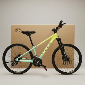 Vélo de montagne 24 vitesses avec suspension avant, transmission, cadre en fibre de carbone aérodynamique 700C, 24 vitesses, transmission fluide - Product Image 2