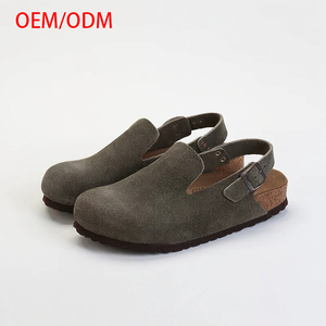 Sandales à talon unisexes Birken OEM, à enfiler, respirantes, semelle intermédiaire en liège, cuir de vache, soutien de la voûte plantaire, massage, légères, 50 000 plis, toutes saisons - Product Image 2