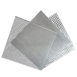 Grille de plafond en fibre métallique perforée décorative, grille en maille métallique alvéolée pour radiateur, perforations - Product Image 1