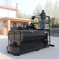 Liquide vert 2000 litres hydroseeding machine hydroseeder pompe pour travaux de construction