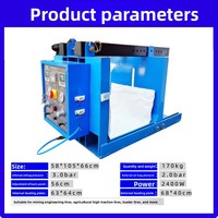 Machine de réparation de pneus pour engins de chantier et chargeurs - Réparation à chaud/incendie pour la construction métallique bleue