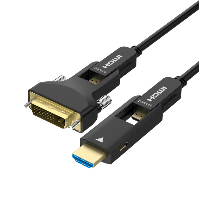 Fiber Optical HDMI to DVI Cable Separable Dvi to hdmi Cable 4K60HZ 10m 20m 30m 50m 100m