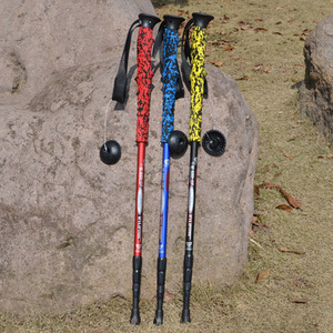 Bâtons de randonnée Abuda 7075 en aluminium, 3 sections, anti-choc, pour la montagne, rouge, bleu, noir - Product Image 2