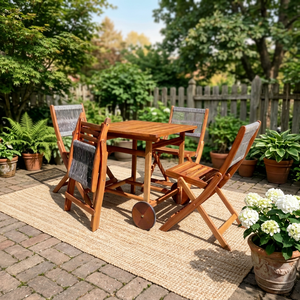 Factory Price Solid <b>Wood</b> Modern Restaurant Dining Table <b>Chair</b> Set for Hotel Outdoor Use Durable Eco-Friendly Vietnam Origin - Product Image 3