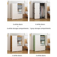 Armoire portable en plastique multi-combinaisons |   Robuste et facile à assembler |   Organisateur de vêtements DIY pour placards de maisons et appartements locatifs
