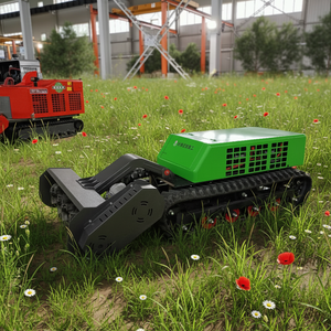 <b>Battery</b> Powered Remote Control Crawler Lawn Mower Electric Grass Cutter for Field and Rough Terrain Maintenance - Product Image 1