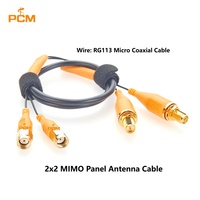 Câble d'antenne panneau MIMO 2x2 RP-SMA Mâle vers RP-SMA Femelle, câble micro-coaxial RG113 pour routeur extérieur 4G LTE 5G CPE Wifi