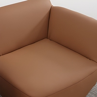 Fauteuil de salon moderne en cuir écologique