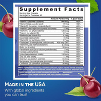 Comprimés de multivitamines de soutien nutritionnel Multivitamines-Supplément pour femmes et hommes avec fer